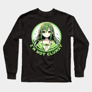 Japanese Anime green girl Long Sleeve T-Shirt